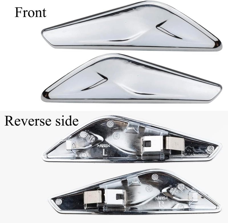 NFSpeeding 2PCS Front Fender Chrome Finisher Trim Right Left Side Fits X3 F25 X4 F26 2011 2012 2013 2014 2015 2016 2017 Replaces 51117338569 51117338570 (Driver & Right Side) - Image 2